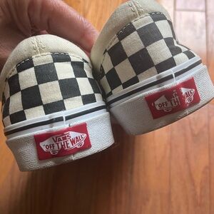 Vans Black and White Checkerboard Slip-Ons